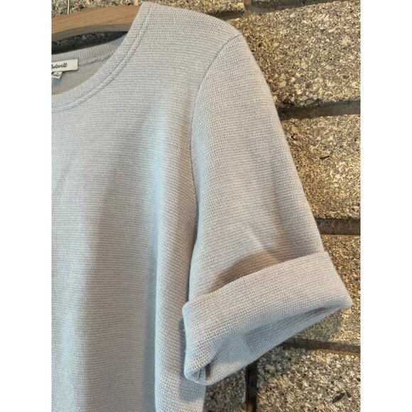 Madewell Womens Light Gray Short Sleeve Sweater Top Size L - Picture 3 of 7